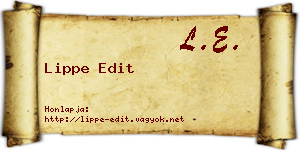 Lippe Edit névjegykártya